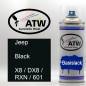 Preview: Jeep, Black, X8 / DX8 / RXN / 601: 400ml Sprühdose, von ATW Autoteile West.